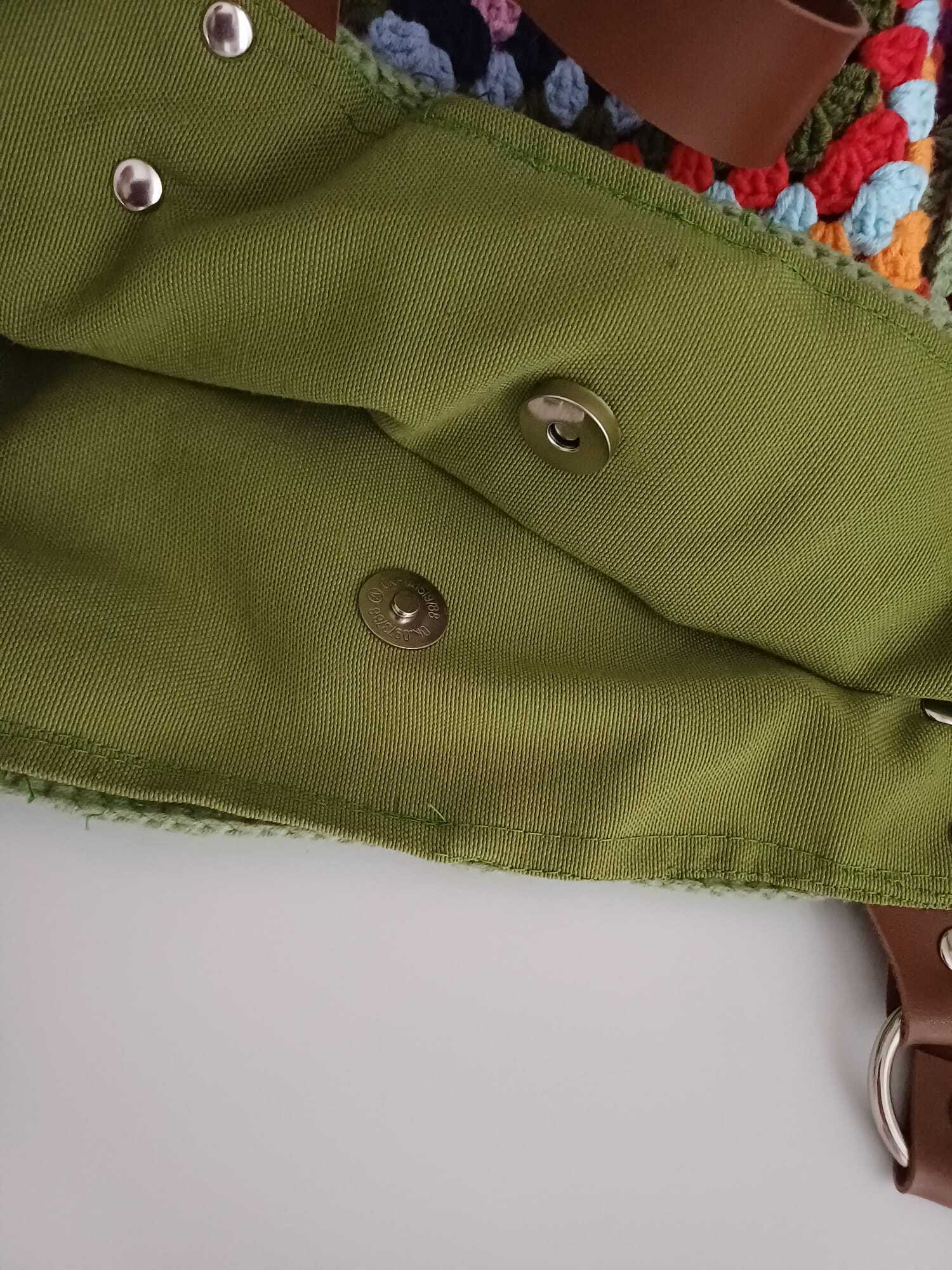 El Örgüsü Karışık Renkli Poppins Çanta