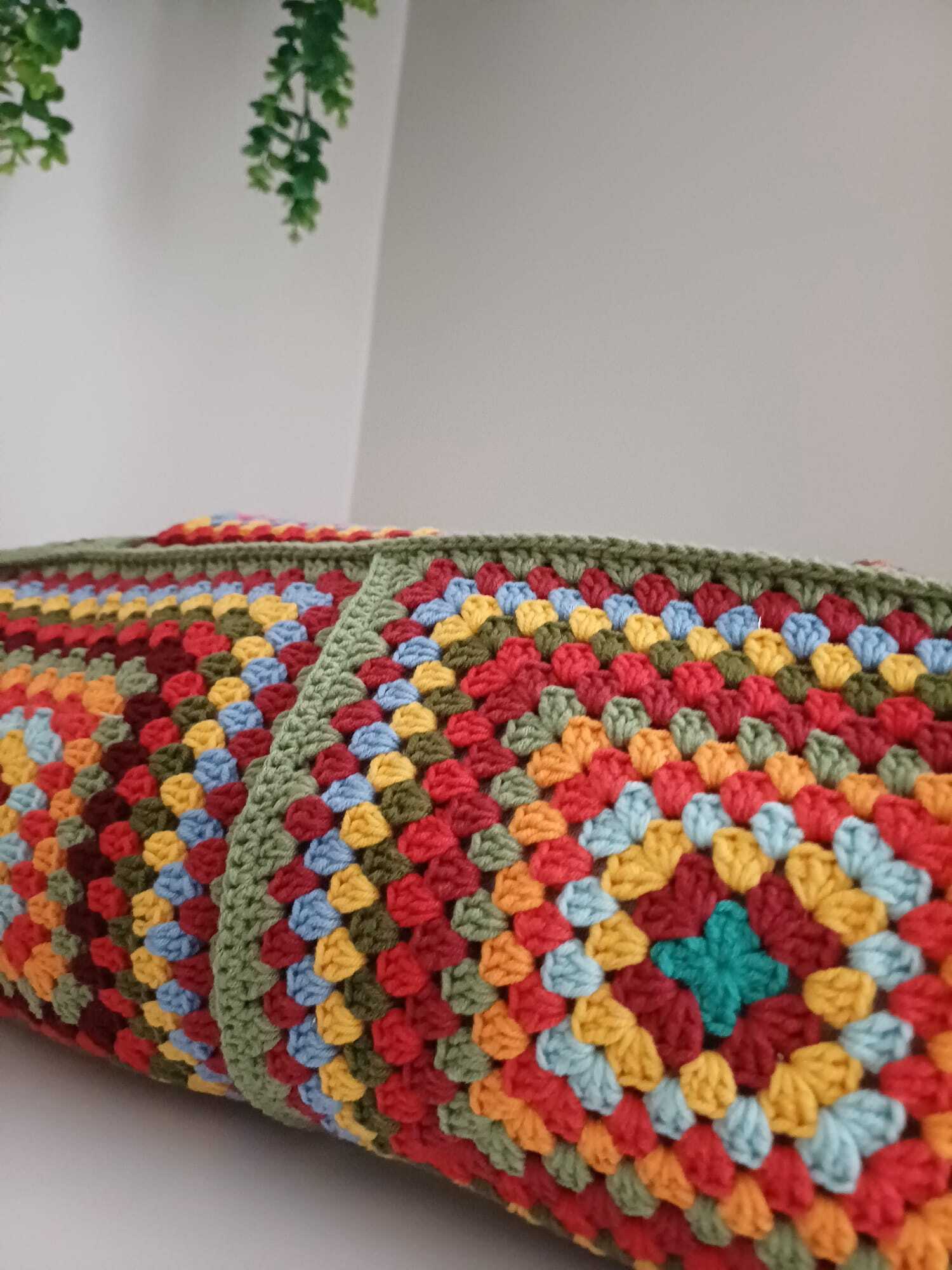 El Örgüsü Karışık Renkli Poppins Çanta