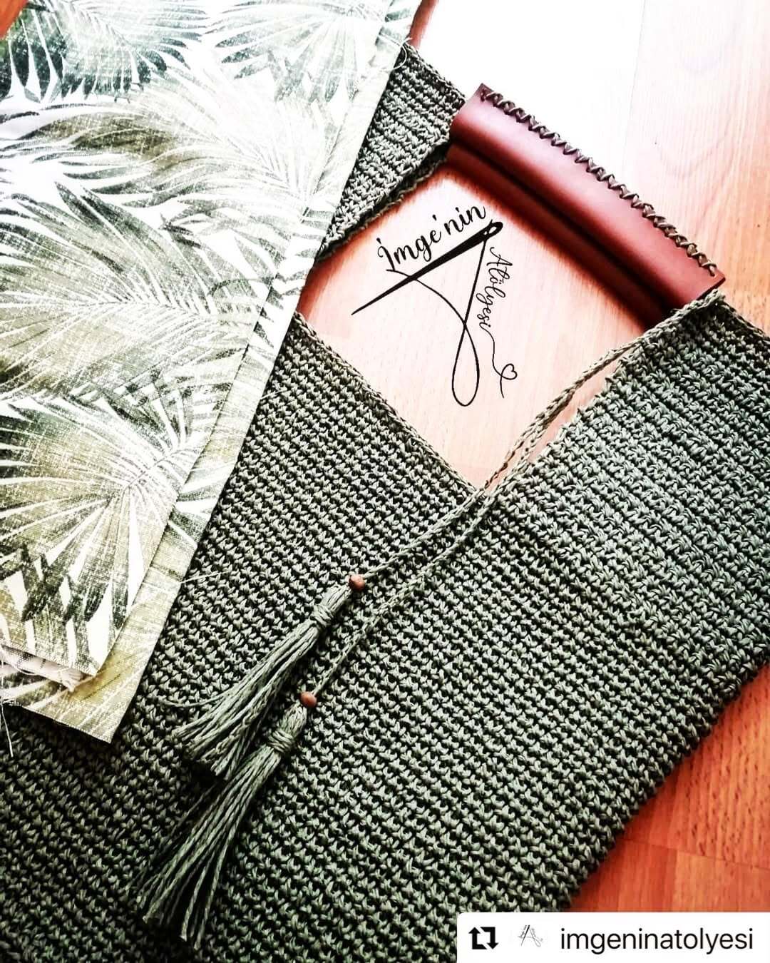 El Örgüsü Kağıt İp Yazlık Bodrum Çanta 